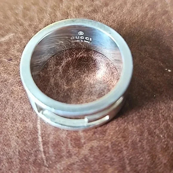 Gucci G Logo 925 Sterling Silver Ring, Size 6.5 - Picture 3 of 4